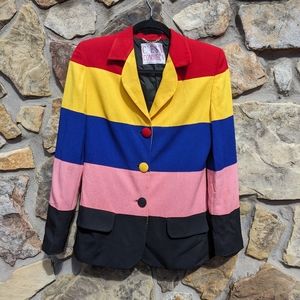 C'est Comme Ça Vintage Colorblock Blazer